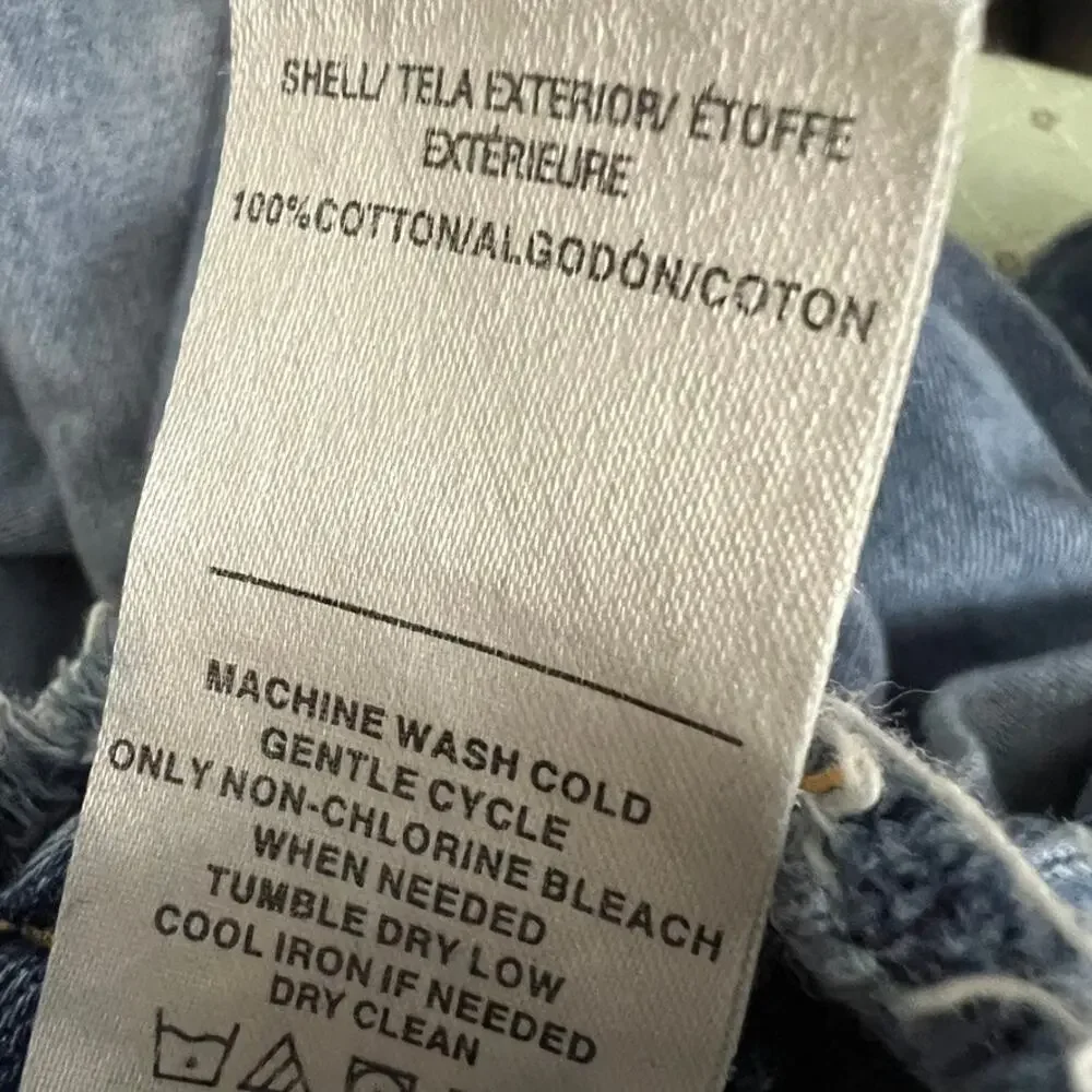 Hudson High Rise Paper Bag Straight Jeans Women‎ Size 27
